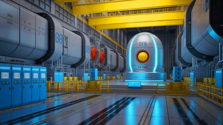 Illustration of China's CFR-1000 nuclear reactor design, generated by artificial intelligence.