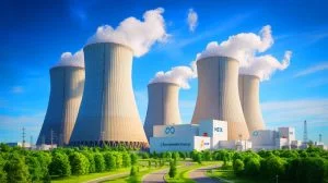 Illustration of Meta's partnership with Constellation Energy for a 20-year nuclear energy agreement. Image generated by AI.
