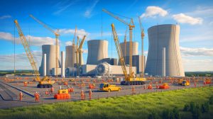 UK’s $51B Nuclear Gamble Divides the Nation as 6 Million Homes Get Promised Power and Millions More Fear the Fallout Illustration of the Sizewell C nuclear power plant project approved by the UK government, generated by artificial intelligence.