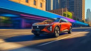 Illustration of the Zeekr 9X hybrid crossover showcasing its innovative design and advanced technology, generated by artificial intelligence.