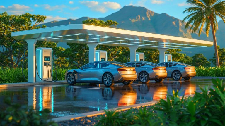 Illustration of lithium-sulfur batteries revolutionizing electric vehicle charging times, generated by artificial intelligence.