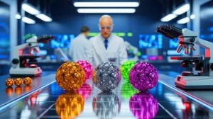Illustration of high entropy alloys being tested to replace stainless steel in nuclear reactors, generated by artificial intelligence.