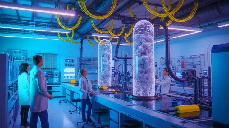 “Scientists Freeze Out Climate Change With This Breakthrough”: Cold Air and Simple Sorbents Now Capture CO2 Directly From the Atmosphere Illustration of Georgia Tech's innovative carbon capture method using cold air and everyday materials.