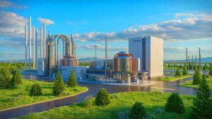 Illustration of the DOME test bed at Idaho's National Reactor Innovation Center for microreactor experiments. Image generated by AI.
