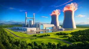 Illustration of Google's partnership with Commonwealth Fusion Systems for nuclear fusion energy. Image generated by AI.