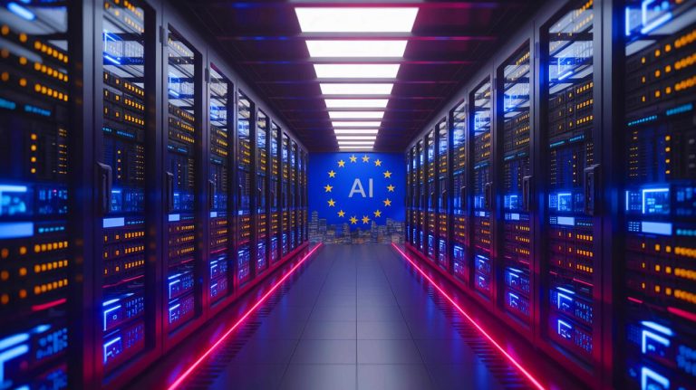 “They’re Building Data Fortresses For AI”: EU Unveils $30 Billion Plan For Gigawatt Centers Housing 100,000 GPUs Each To Rival US And China Illustration of the European Union's $30 billion investment initiative in AI data centers.