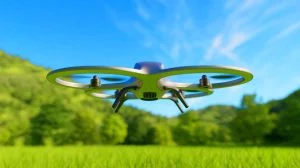 Illustration of the SG60 monocopter drone inspired by maple seeds.