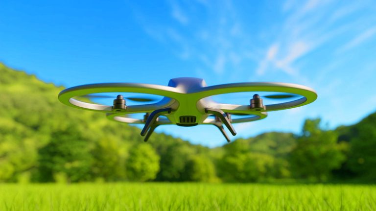 Illustration of the SG60 monocopter drone inspired by maple seeds.