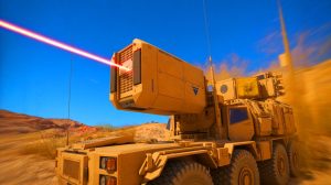 Illustration of Northrop Grumman's Phantom laser being integrated into U.S. military operations.