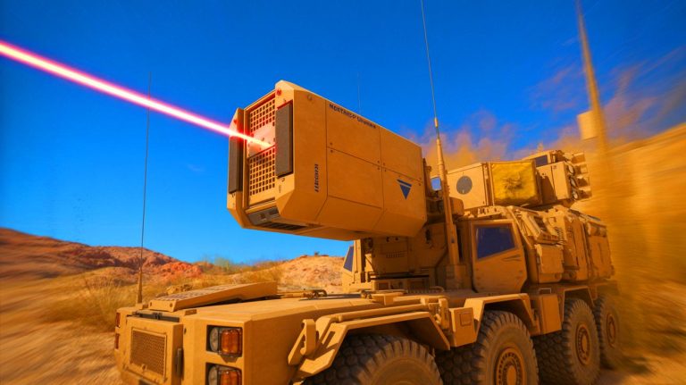 Illustration of Northrop Grumman's Phantom laser being integrated into U.S. military operations.