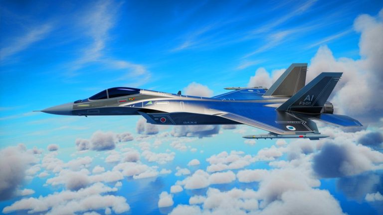 Illustration of the F/A-XX sixth-generation fighter jet showcasing its advanced range and technological capabilities.