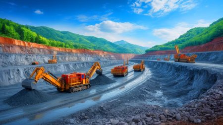 Illustration of the lithium deposit discovery in Hunan Province, China, highlighting its significance in the global battery industry.