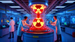 Illustration of the innovative nuclear battery technology developed by Chinese researchers.