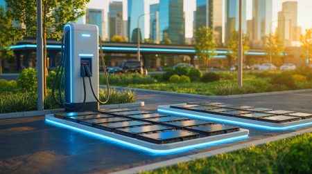 Illustration of a groundbreaking state-of-charge estimation method for electric vehicle batteries.