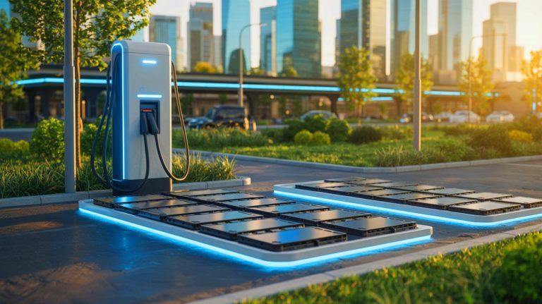 Illustration of a groundbreaking state-of-charge estimation method for electric vehicle batteries.