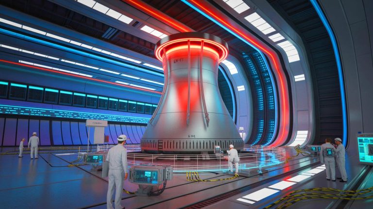 Illustration of the CFR-1000 fast neutron reactor and its potential impact on global energy strategies.