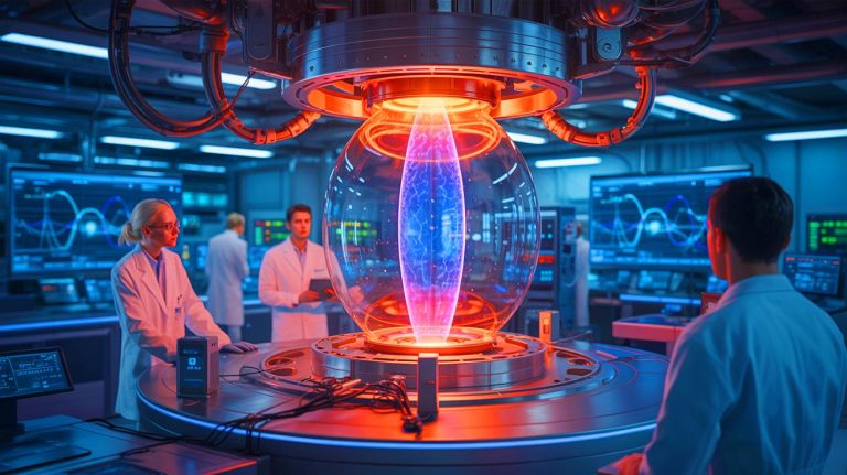 Illustration of the THOR window system achieving fusion ignition at Los Alamos National Laboratory.