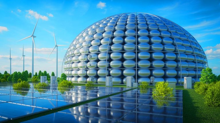 Google’s “Risky Gamble” with Energy Dome: Are CO2 Storage Plans a Threat to America’s Energy Future? Illustration of Google's partnership with Energy Dome utilizing CO2-based energy storage technology.