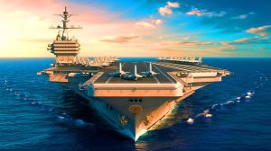 World’s Biggest Warship Shakes Militaries Worldwide as 100-Foot Guns Spark Explosive Debate Over Safety, Power, and Global Stability Illustration of the USS Gerald R. Ford, the world's largest and most advanced aircraft carrier.