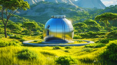 Illustration of Thorizon's modular nuclear reactor concept using molten salt technology.