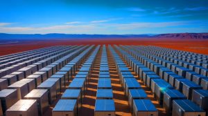 Illustration of Oracle's massive AI-focused data center project in West Texas.