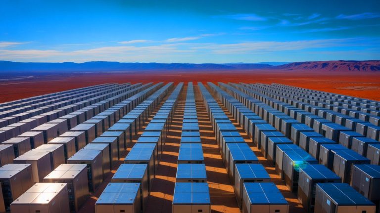 Illustration of Oracle's massive AI-focused data center project in West Texas.