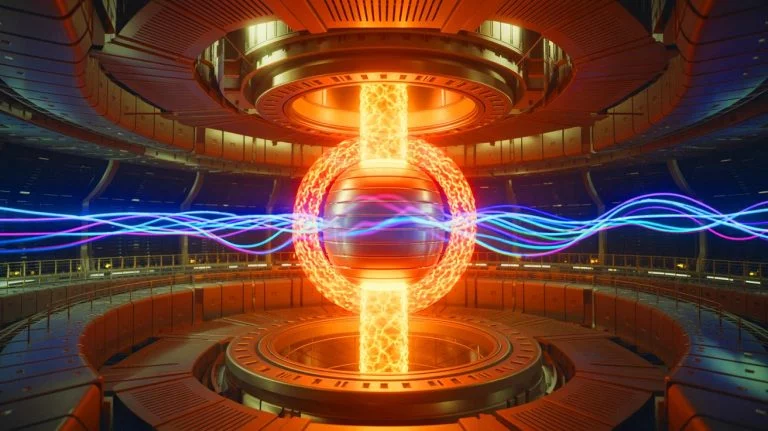 “Magnet Lifts Giants With Invisible Force”: ITER Breakthrough Sparks Global Race Toward Fusion Power And A Future Free From Fossil Fuels Illustration of the central solenoid magnet powerful enough to levitate an aircraft carrier, a key component in the ITER fusion reactor.