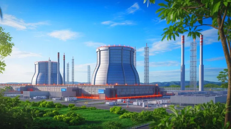 Illustration of the CFR-1000 fast neutron reactor and its potential impact on global energy strategies.