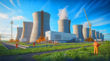 Illustration of the ENLIGHT program's focus on transforming nuclear graphite supply chains for clean energy in the UK.