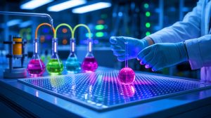 Illustration of nanobubble technology enhancing thin-film coatings for clean energy applications.