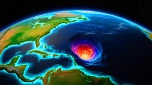 Illustration of NASA's discovery of the South Atlantic Anomaly affecting Earth's magnetic field.