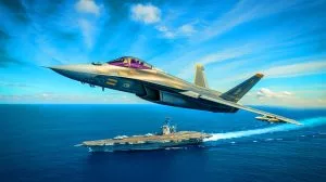 Illustration of the U.S. Navy's F/A-XX sixth-generation fighter jet in development.
