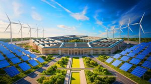 Illustration of the Pentagon's pivotal role in driving the U.S. clean energy innovation.