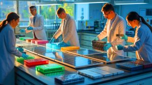 “99.8% Plastic Breakdown From Dead Batteries”: Chinese Team Turns Spent LFP Cells Into Solar Catalysts for Waste-Free Circular Manufacturing Illustration of researchers developing solar-driven catalysts from recycled battery materials.