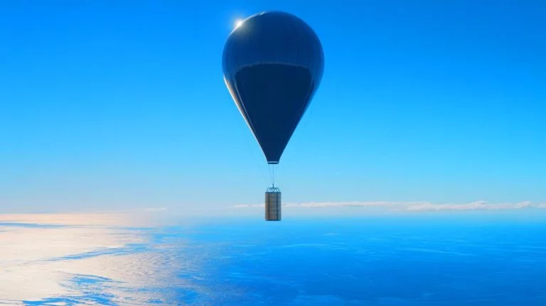Illustration of a high-altitude balloon being monitored by the U.S. military over Hawaii.