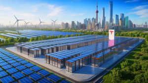 Tesla and China Seal $557 Million Energy Deal as World’s Largest Clean Power Project Sparks Fierce Debate Over Global Control Illustration of Tesla and China's collaboration on the world's largest energy storage project.