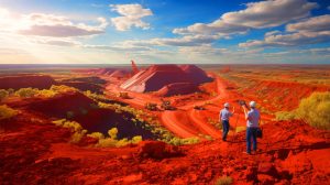 “Iron Mountains Shatter Old Beliefs”: Pilbara Discovery Unleashes $6 Trillion Earthquake Threatening Global Markets And Scientific Certainty Illustration of geologists uncovering the largest iron ore deposit in Western Australia's Pilbara region.