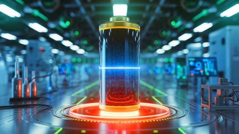 Illustration of a rechargeable battery made from depleted uranium developed by the Japan Atomic Energy Agency.