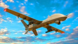Illustration of the MQM-172 Arrowhead drone designed by Griffon Aerospace.