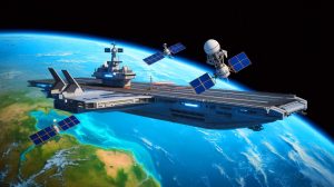“They Built Something That Shouldn’t Exist” Space Force’s $60 Million Orbital Carrier Holds Secret Satellites Nobody Can Track Illustration of the orbital aircraft carrier developed by the U.S. Space Force and Gravitics for enhanced satellite deployment.