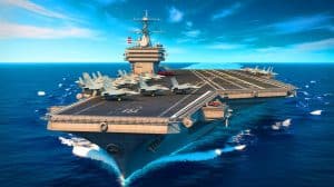 “They Spent $13 Billion on a Mistake” USS Gerald Ford’s Electromagnetic Catapults Keep Failing and Navy Can’t Fix Them Illustration of the USS Gerald R. Ford, the world's largest and most advanced aircraft carrier, showcasing its technological innovations.