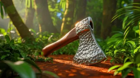 Illustration of a 3,000-Year-Old Axe Forged From Meteoritic Iron Found in Borneo.