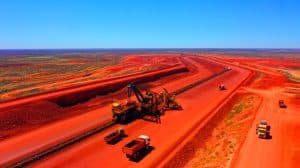 Illustration of the massive iron ore deposit discovered in Western Australia's Hamersley Province.