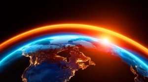 “Earth’s Oxygen Will Start Disappearing In 10,000 Years”: Scientists Warn Sun’s Increasing Heat Will Trigger Irreversible Atmospheric Collapse That Ends Complex Life Illustration of Earth's oxygen-rich atmosphere and its potential decline due to the Sun's gradual warming.