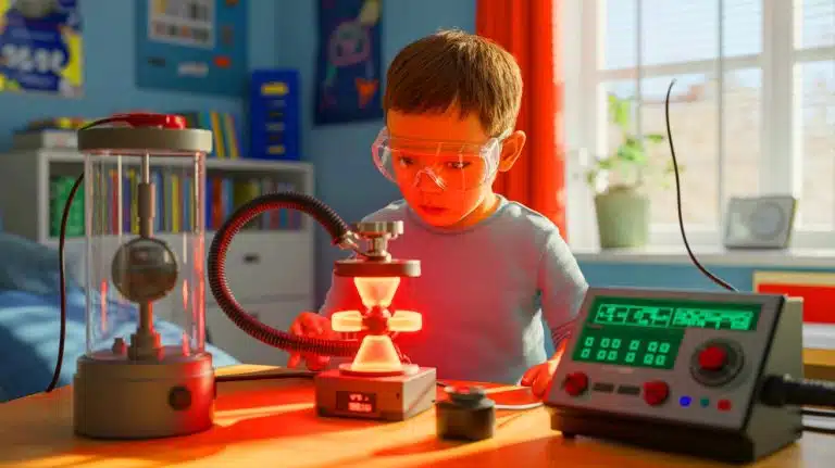 Illustration of Jackson Oswalt achieving nuclear fusion in his bedroom.