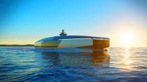 Illustration of a French company's autonomous vessel completing a historic 1,100-nautical-mile journey.
