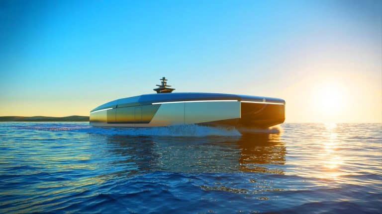 Illustration of a French company's autonomous vessel completing a historic 1,100-nautical-mile journey.