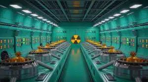 Illustration of the complex process and challenges involved in nuclear weapon development.