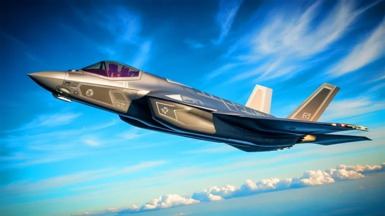 Illustration of Lockheed Martin's advanced fifth-generation-plus F-35 fighter jet in development.