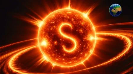 Illustration of an inverted "S" structure on the Sun's surface preceding a coronal mass ejection.
